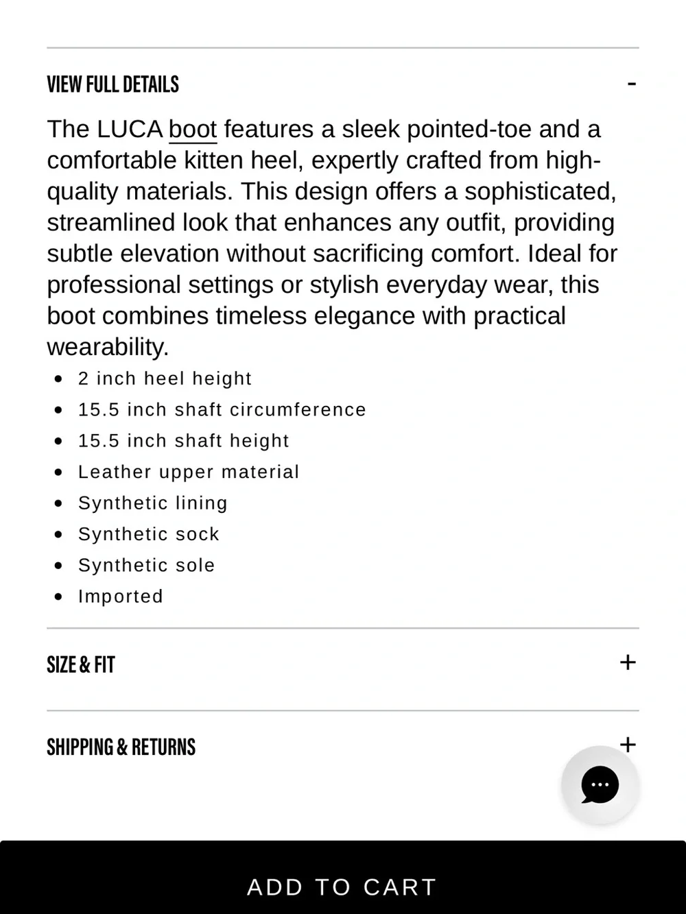 New Luca Classic Pointed-Toe Knee-High Boots - Black